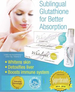 White light sublingual glutathione